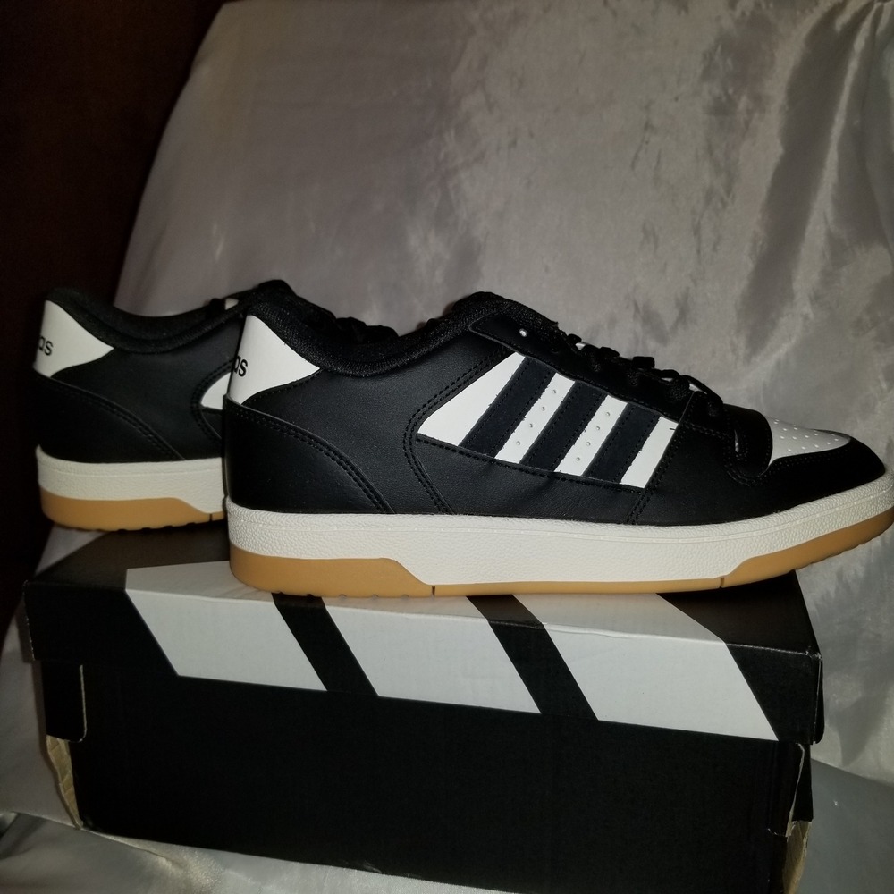 Adidas Break Start Basketball Shoes Mens 9 Black White Excellent Gum Sole IH7963